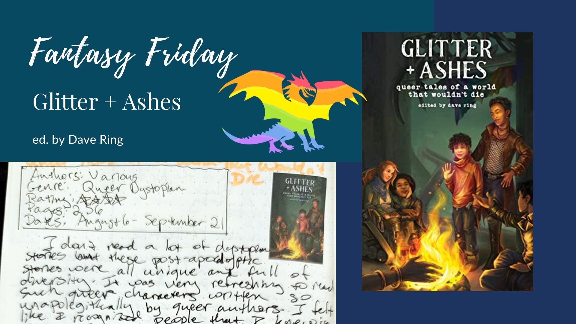 Read more about the article Fantasy Friday: Glitter + Ashes: Queer Tales of a World That Wouldn’t Die