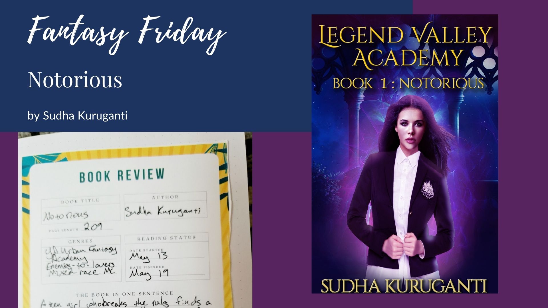 You are currently viewing Fantasy Friday: Notorious by Sudha Kuruganti